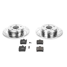 Power Stop K621 Rear Z23 Carbon Fiber Brake Pads with Drilled & Slotted Brake Rotors Kit