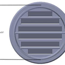 The Display Shield Louvered Vent, Bug Screen, 60ppi Filter, Seal and Cap, 2.5", Black