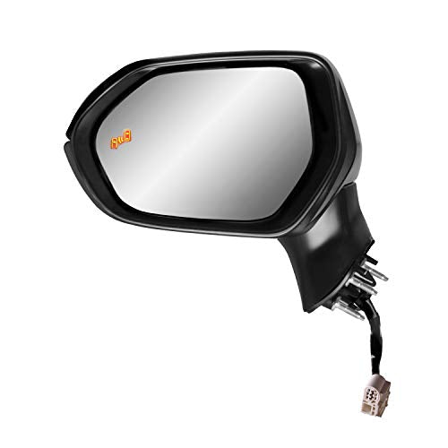 K Source Driver Side Mirror for Toyota Corolla, textured black w/PTM cover, foldaway, Heated Power with BSDS (70746T)