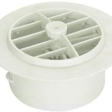 New White Round Rotaire Grille Damper Heat AC Register Vent Replacement for RV Trailer (face Diameter 5 1/2", Back Diameter 4")
