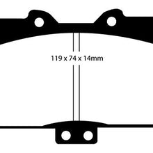 EBC Brakes DP41097R Yellowstuff Street and Track Brake Pad