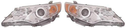 Go-Parts - PAIR/SET - for 2012 - 2014 Toyota Camry Front Headlights Assembly Front Housing / Lens / Cover - Left & Right (Driver & Passenger) Side - (Gas Hybrid + Hybrid LE + Hybrid XLE + L + LE +