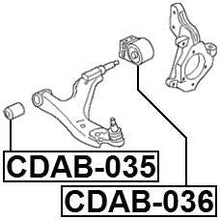 Rear Arm Bushing Front Lower Arm Febest CDAB-036 Oem 22980140