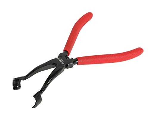 ARES 18022 - Drum Brake Hold Down Spring Pliers - High Strength Integral Head Design - Curved Neck for Easy Access and Nearly Universal Use