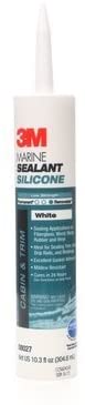 3M Marine Grade Silicone Sealant,White,1/10 Gallon Cartridge, 8027