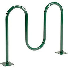 Global Industrial 41" L Wave Bike Rack, Green, Flange Mount, 5-Bike Capacity