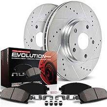 Power Stop K2963 Front Z23 Carbon Fiber Brake Pads with Drilled & Slotted Brake Rotors Kit