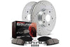 Power Stop K4500 Front and Rear Z23 Carbon Fiber Brake Pads with Drilled & Slotted Brake Rotors Kit