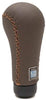 NARDI Gear Shift (Shifter) Knob - Prestige - Brown Smooth Leather with Brown Cross-Stitching - Part # 3222.07.0000
