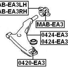 Mr554381 - Rear Arm Bushing Left Front Control Arm For Mitsubishi - Febest