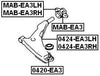 Mr554381 - Rear Arm Bushing Left Front Control Arm For Mitsubishi - Febest