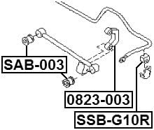 20481Aa001 - Rear Stabilizer Link / Sway Bar Link For Subaru - Febest