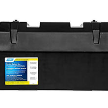 Camco Heavy-Duty Double Battery Box with Straps and Hardware| Safely Holds (2) 6V Group GC2 Batteries or (2) 12V Group 24:24M Batteries | Constructed of Durable, Anti-Corrosion Material (55375)