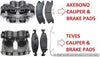 Detroit Axle - Complete FRONT & REAR Brake Kit Rotors & Ceramic Brake Kit Pads w/Hardware, Brake Kit Fluid & Cleaner fits 1999 2000 2001 2002 2003 2004 Jeep Grand Cherokee w/Akebono Calipers