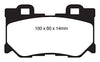 EBC Brakes DP41824R Yellowstuff Street and Track Brake Pad, Metallic