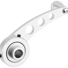 2Pcs Universal Car Window Handle Winder Riser Replacement Winder Crank Riser Window Handles Aluminum Alloy (Silver)