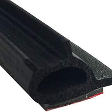 Steele Rubber Products RV Compartment Door Seal - Peel-N-Stick Small P with Ears - Sold and Priced per Foot 70-3852-272