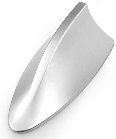 FOLCONROAD Car Auto Shark Fin Antenna Roof Aerial Base Radio Signal [Silver][US Warehouse]