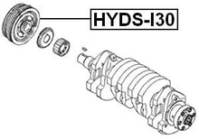 Harmonic Balancer Engine Crankshaft Pulley Febest HYDS-I30 Oem 23124-23772