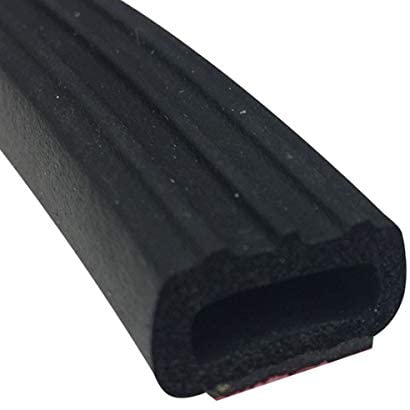 Steele Rubber Products Boat Edge Trim - Peel-N-Stick Large Ribbed Hollow Rectangular - Sold and Priced per Foot 70-3849-377