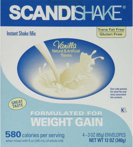 Scandishake Axcan Scandipharm Scandishake Instant Shake Mix, Vanilla 3 oz, 4 ea