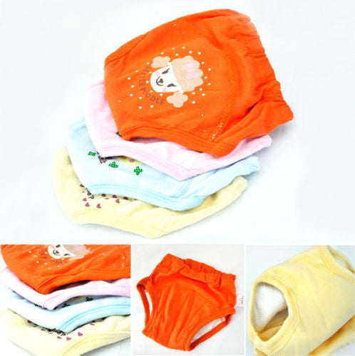 4 X Baby Toddler Girls Cute 4 Layers Waterproof Potty Training Pants reusable