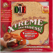 OLE Mexican Foods Xtreme Wellness! Tomato Basil Wraps 8" Tortillas, 8 ct