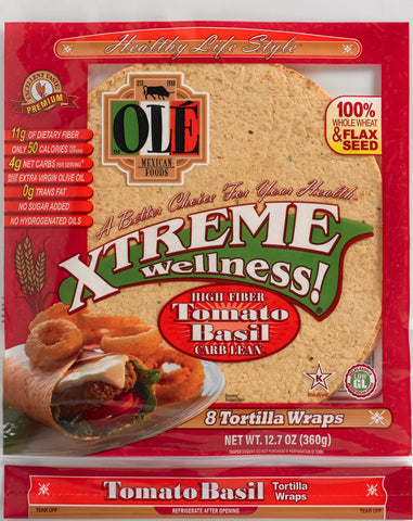 OLE Mexican Foods Xtreme Wellness! Tomato Basil Wraps 8