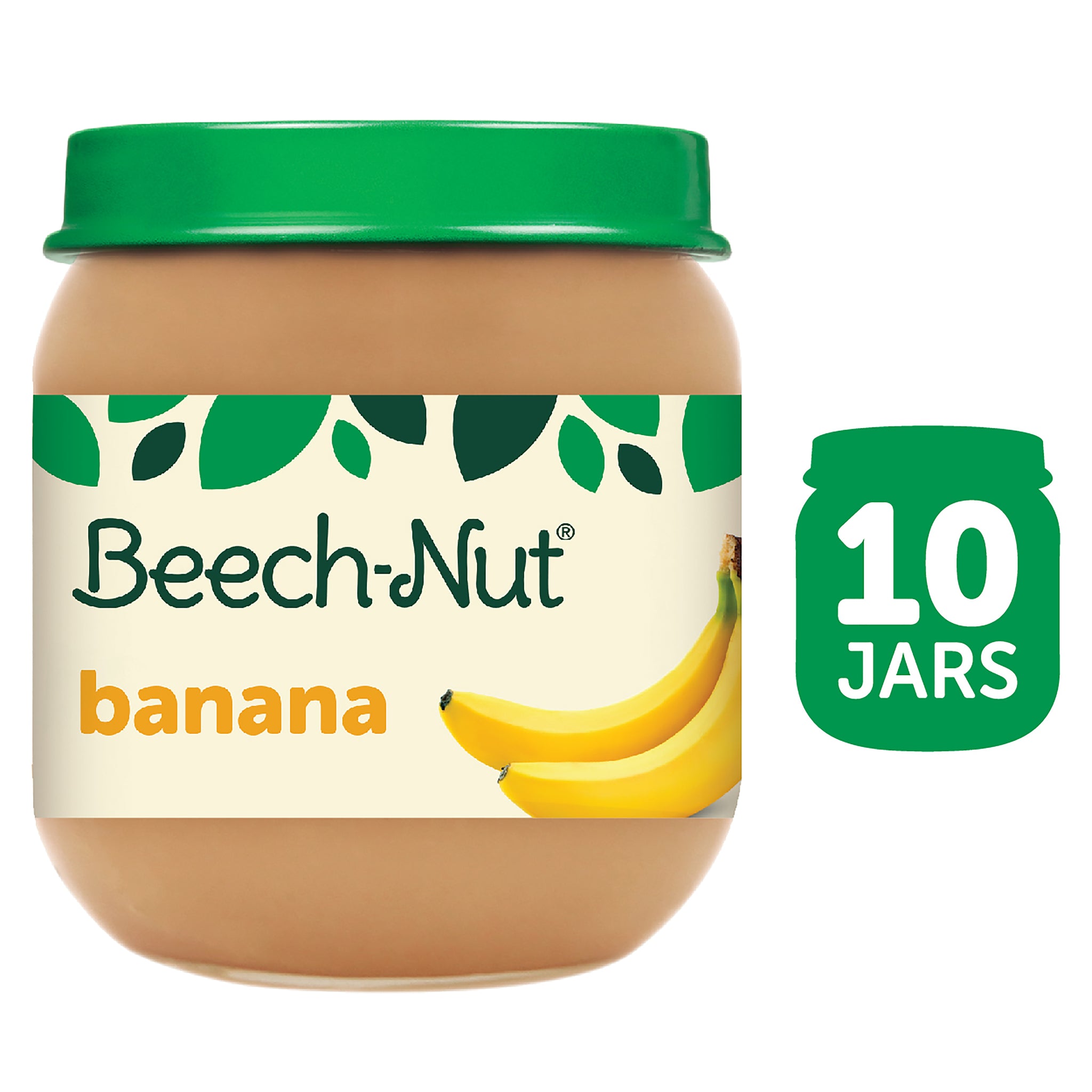 (10 Pack) Beech-Nut Stage 2, Banana Baby Food, 4 oz Jar