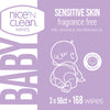 Nice 'n CLEAN Sensitive Baby Wipes (Choose Count) -- 3 packs of 56 (168 count)