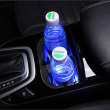 TRUE LINE Automotive 2 Piece Blue Solar Energy Cup Holder LED Insert Interior Car Light Lamp Kit