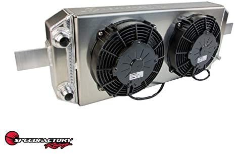 SpeedFactory Tucked Radiator for Honda K Series W/ 32mm with Shroud/Fan Kit