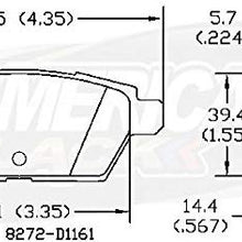 American Black ABD1161C Professional Ceramic Rear Disc Brake Pad Set Compatible With Ford Fusion 06-12 / Lincoln MKZ 07-12 / Mazda 6 06-13 - OE Premium Quality - Perfect fit, QUIET & DUST FREE