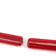 Arotom Interior Red Rear Door Trim Panel Red Back Door Panel Light Lense Reflector Reflector Light Cover Fit for Chevrolet Silverado Fit for GMC Sierra Yukon (A Pair)