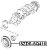Harmonic Balancer Engine Crankshaft Pulley Febest SZDS-SQ416 Oem 12610-77E12