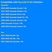 Oil Filter, Replace 26350-2M000, 263502M000 Compatible with Hyundai Kia 1.6L - 2020-2022 Accent Sonata Venue, 2021-2022 Elantra Kona Santa Fe, 2022 Tucson, 2021-2022 K5 Sorento, 2020-2022 Rio