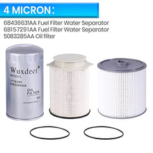 6.7L Cummins Fuel Filter Water Separator and Oil Filter Set Replaces 68436631AA 68157291AA 5083285AA Compatible with 2019 2020 2021 Dodge Ram 2500 3500 4500 5500 6.7 Cummins Turbo Diesel Engines