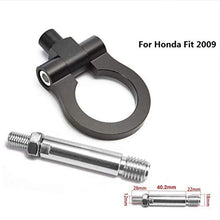 EPMAN Japan Model Car Auto Trailer Tow Hook Ring Eye Towing Front Rear Aluminum for Honda Fit 2009 TR-RTHLPH002 (black)