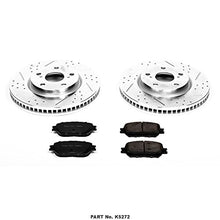 Power Stop K5272 Front Z23 Carbon Fiber Brake Pads with Drilled & Slotted Brake Rotors Kit