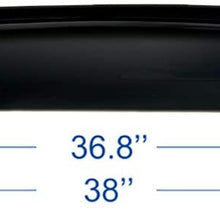 Puermto 38'' Universal Tape On Rainproof Sunroof Moonroof Wind Deflector Thickness Dark Smoke Tint Top Sun Moon Roof Rain Snow Guard Window