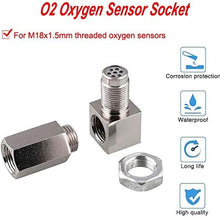 Stainless Steel O2 Oxygen Sensor,2 PCS M18X1.5mm 90 Degree O2 Sensor Adapter