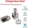 Stainless Steel O2 Oxygen Sensor,2 PCS M18X1.5mm 90 Degree O2 Sensor Adapter