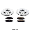 Power Stop K1380 Front Z23 Carbon Fiber Brake Pads with Drilled & Slotted Brake Rotors Kit