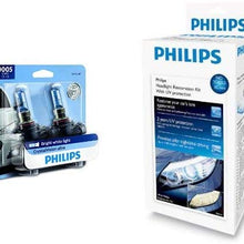 Philips Headlight Restoration Kit and 9005 CrystalVision Twin Pack