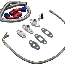 Oil Line Fitting Flange Kit For Supra 1JZGTE 2JZGTE 1JZ/2JZ Turbo 9 PCS