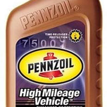 Pennzoil High Mileage Vehicle 10W30 Motor Oil - 1 Quart Bottle