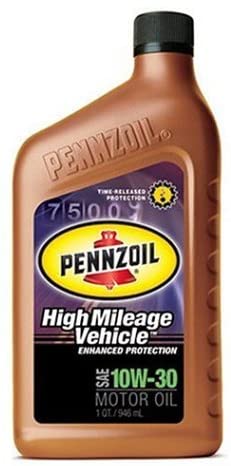 Pennzoil High Mileage Vehicle 10W30 Motor Oil - 1 Quart Bottle