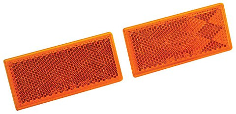 Reese Towpower 73887 Amber Quick Mount Rectangular Reflector, 2 Pack