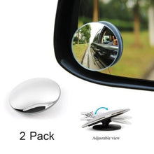 TRUE LINE Automotive 2 Piece Round Mirror Blind Spot Mirror Kit 360 Degree Adjustable Safety Stick on