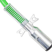 Mytee Products 7-Way ABS Coil 15' (Green) 48" x 12" Leads Trailer Electrical Power Cord Powercoils